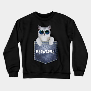 Stylish Cat Crewneck Sweatshirt